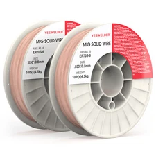 ER70S-6 .030" (0.8 mm) Mild Steel MIG Welding Wire - 10 Lbs (2 Rolls)