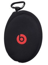 Beats By Dre Headphone Zip Pouch Black exterior with Red logo  carabiner