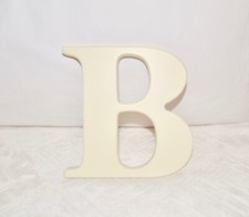 Large 7.75" x 7.25" x 1/2" Wooden Letter B Wall Hanging Decor