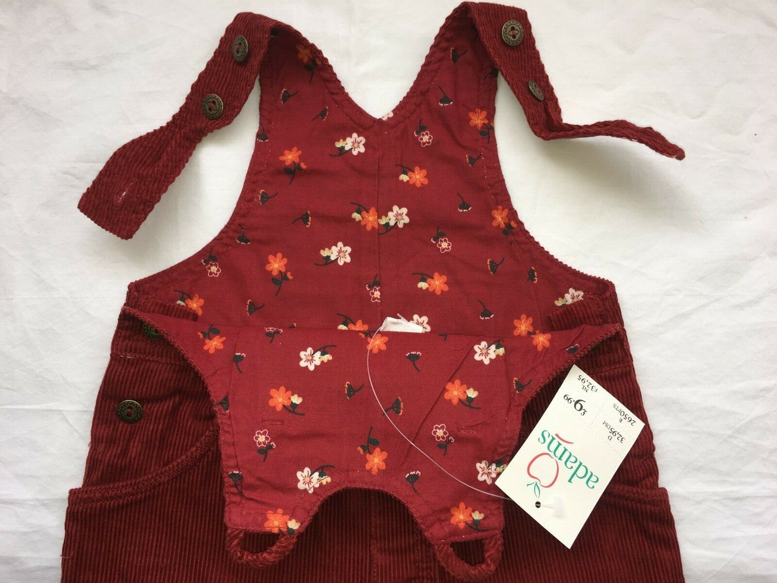 new ADAMS girls,baby dungarees/cord/trousers.6-9,9-12,12-18,18-24 or 2-3yrs image 4