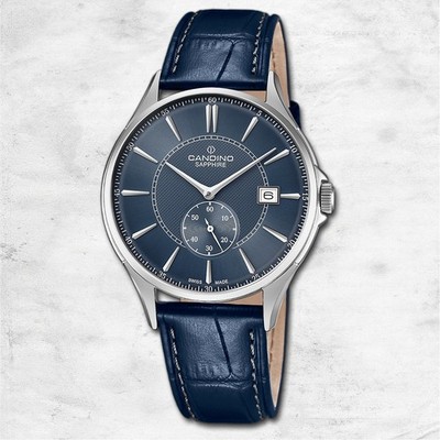 Candino Herrenuhr Leder dunkelblau Candino Classic Armbanduhr UC4634/5
