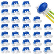30pcs 3-Way Waterproof Wire Connectors, Self-Stripping Electrical IDC 30PCS