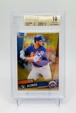 2019 Topps Finest Pete Alonso Gold Refractor Rookie /50 BGS 10 Pristine RC #44
