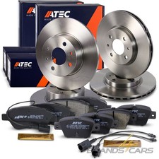 ATEC BREMSSCHEIBEN+BREMSBELÄGE BREMSKLÖTZE VORN+HI FÜR FIAT STILO 1.2 1.4 1.6
