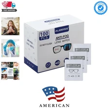 Anti-Fog Lens Wipes Pre-Moistened Anti-Fog Wipes,6inch X 5inch,for Eye Glasse...