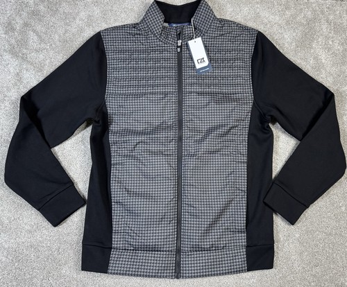 NWT! Cutter & Buck Discovery Windblock Hybrid Jacket-M-$145-Golf-Houndstooth - Picture 2 of 8