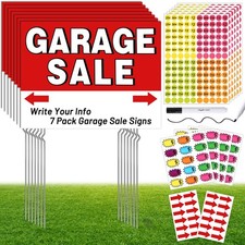 20 Pcs Garage Sale Signs Kit - 17x13 Inch Sign inches, Red