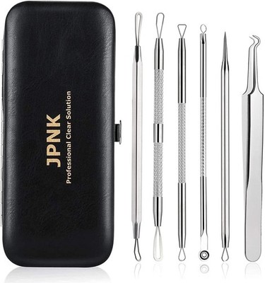 JPNK JPNK25 Blackhead Remover Tools with a Leather bag
