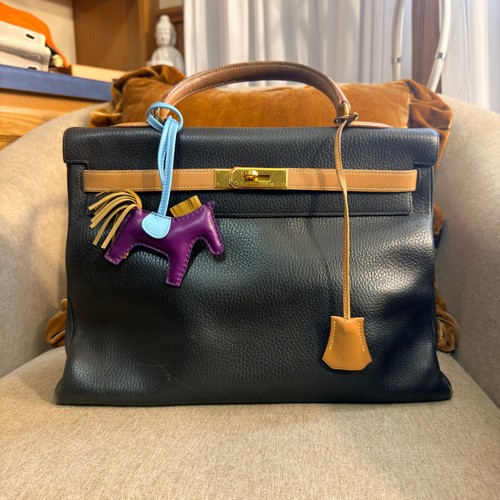 Hermes Kelly 35 Bi-Color Noir x Natural