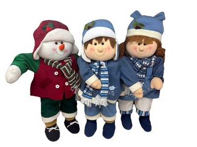 Lot Of 3 Vintage Rare Door Greeters Kmart Christmas Kids 26  Preowned