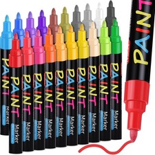 Paint Pens Paint Markers, 20 Colors Oil-Based Waterproof Marker Pen Set, Never F