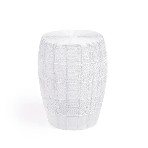 Butler Bellarose White Metal End Table - Picture 8 of 9