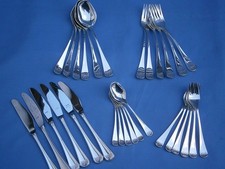 * 30-tlg. Silberbesteck von Robbe & Berking, Modell: Karat, 90er Silberauflage *