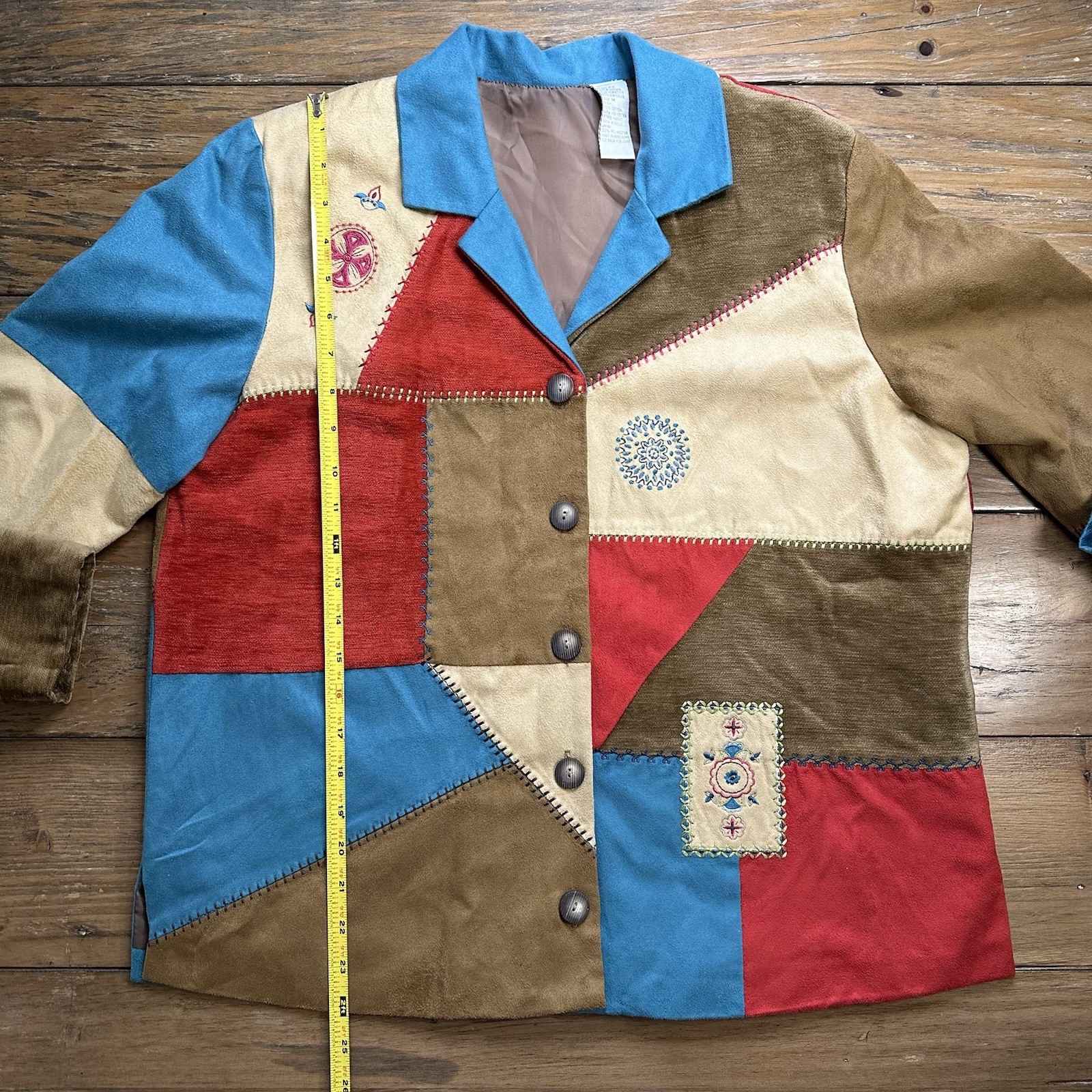 Women's Vintage Multicolor Embroidered Patch Work… - image 7