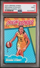 2024 PANINI ORIGINS WNBA ORIGIN STORIES #9 BREANNA STEWART -TEAL /49 PSA 9
