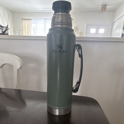 Stanley Green Insulated Stainless Steel Bottle with Handle and Twist Lid VINTAGE