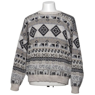 McNeal, Strickpullover, Größe: 50, Grau/Beige/Schwarz, Acryl/Wolle, Print #Xex