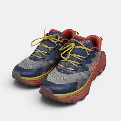 Hoka One One M Skyline Float x Men's Size 10D Blue Gray Red 1141610 OSHS Hiking