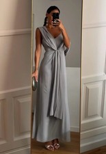 NEW ZARA 2024 GREY MULTIWAY GEORGETTE DRESS SIZE XS 5344/805 RARE