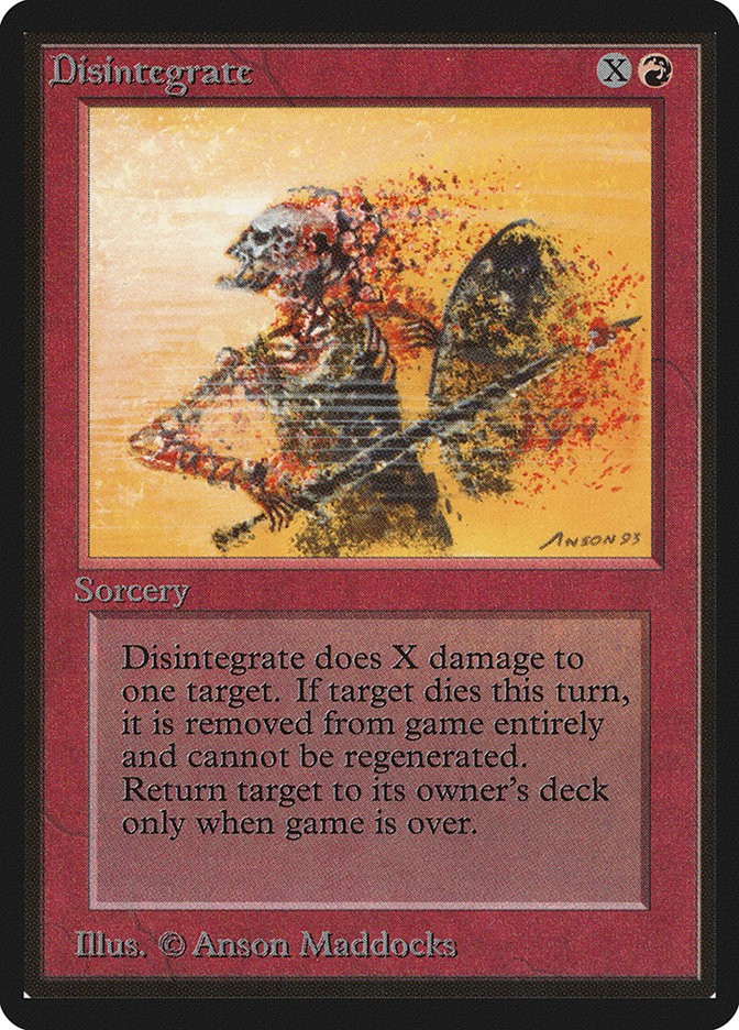 MTG Disintegrate  - Beta #141
