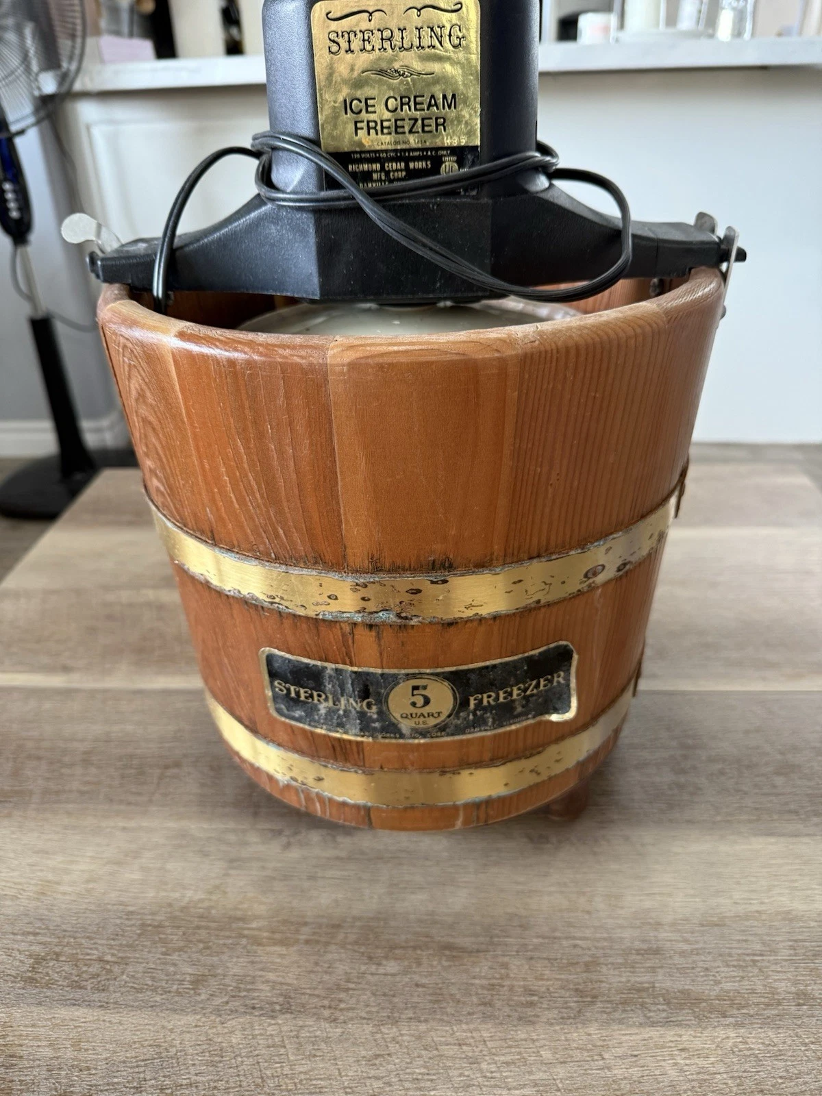 Vintage ~ Sterling Ice Cream Maker ~ 5 Qt ~ Richmond Cedar ~ Tested