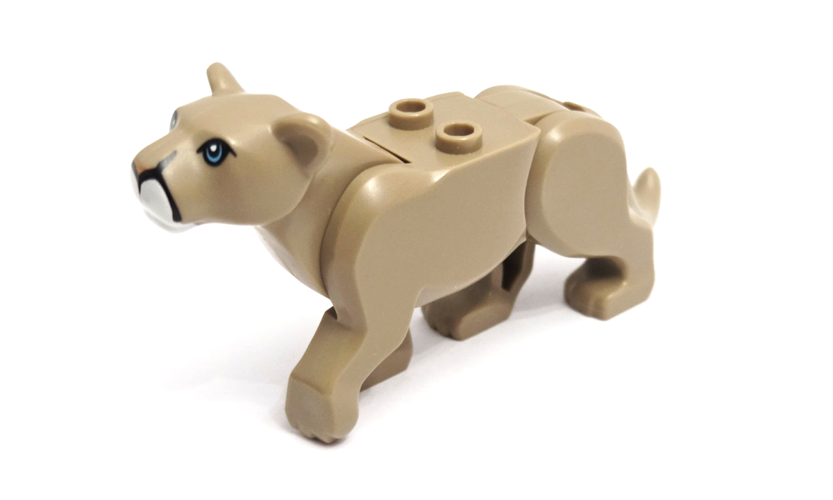 LEGO Mountain Lion Animal Figure 60714 Tan Big Cat Zoo Wildlife