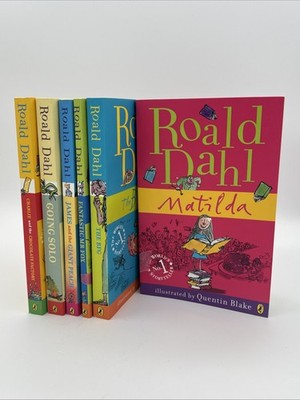 Roald Dahl Book Lot 6 Matilda BFG Charlie Chocolate Factory Kids Bundle