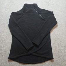 Athleta Cozy Karma Asym Pullover Womens Size Medium Black Sweater Performance