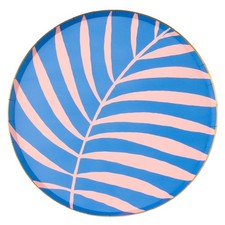 Bonjour F te Luau Palm Large Disposable Dinner Plates  Tropical Party Decora...