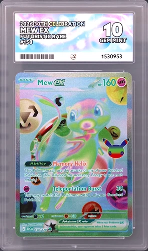 ACE 10 30th Mew 158 /128 ex Futuristic Future Rare Celebration Anniversary PSA