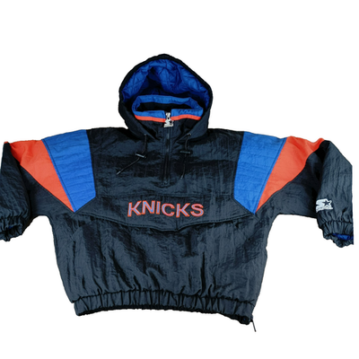 Vintage 90's New York Knicks Starter Jacket NBA Pullover Quarter