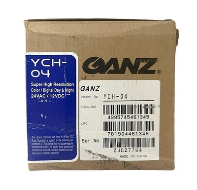 Ganz YCH-04 Super High Resolution Color CCD Camera Digital Day / Night CS Mount