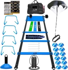 MLCINI Agility Training Equipment Set Resistance Parachute-Hurdles-Cones- More