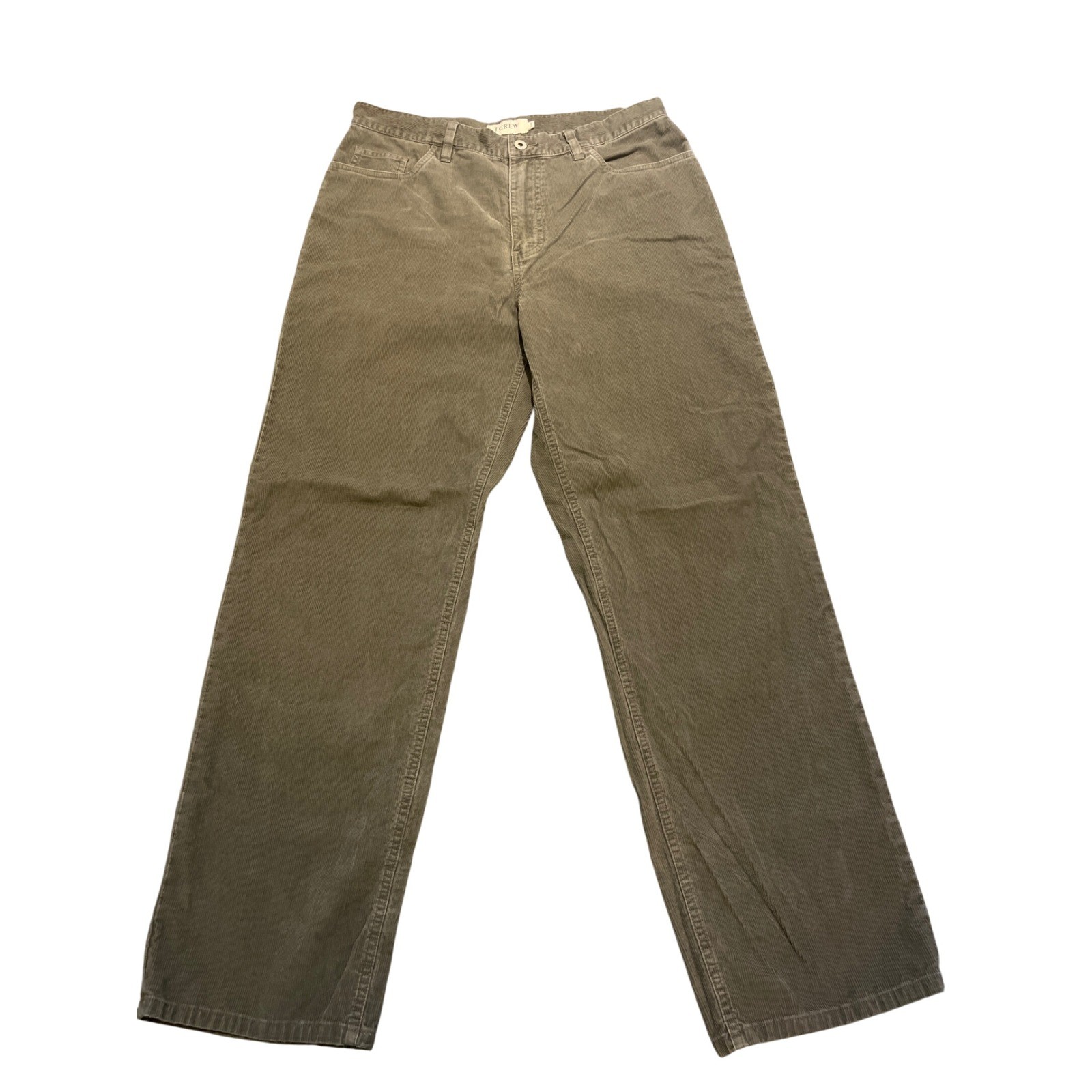 J Crew Corduroy Pants Men's Size 34x32 Khaki Straight Leg classic Casual