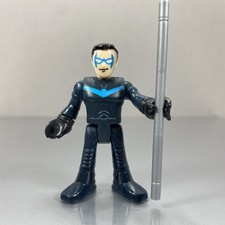 Imaginext DC Super Friends NIGHTWING figure new version w/staff Imaginext DC Super Friends NIGHTWING figure new version w/staff - Image 1