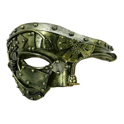 [Piense] Venetian Mask - Phantom Of The Opera, Opera Cyborg, Steampunk Mask, Co_
