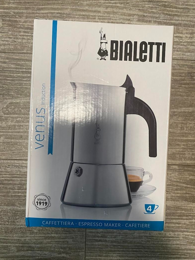 O Maker Stainless Steel Induction Moka Pot New