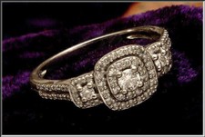 1Ct White Round Cut CZ Halo Engagement Wedding Ring In Solid 925 Sterling Silver