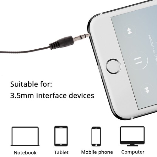 NEW 3.5mm In Ear Stereo Single-sided Mono Earbud Earphone Headset Headphone 50cm - Bild 6 von 21