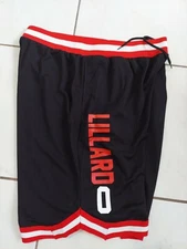 UNK PORTLAND TRAIL BLAZERS LILLARD#0 NBA BASKETBALL 🏀  SHORTS NWT Men SIZE XL