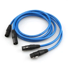 1pair OCC Silver Plated 3Pin XLR Balanced Cable HiFi Audio Interconnect Cable