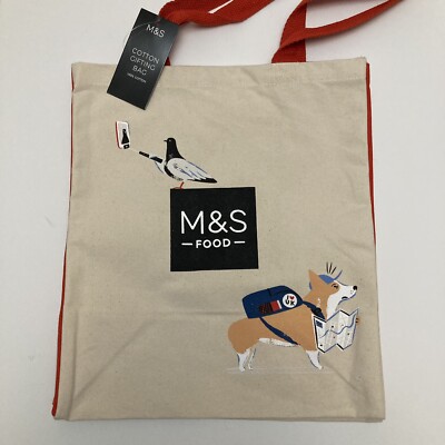 Marks Spencer Platinum Jubilee Bag Queen Elizabeth Corgi Pigeon Buckingham M&S