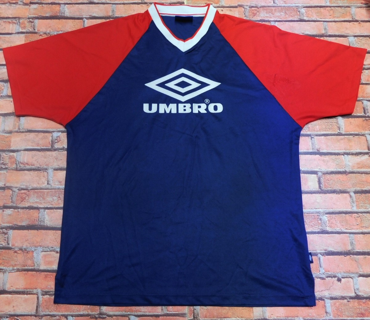 希少 UMBRO アンブロ soccer shirt LS made in uk 2000s UMBRO FOOTBALL SHIRT SOCCER JERSEY LONG SLEEVE sz XL