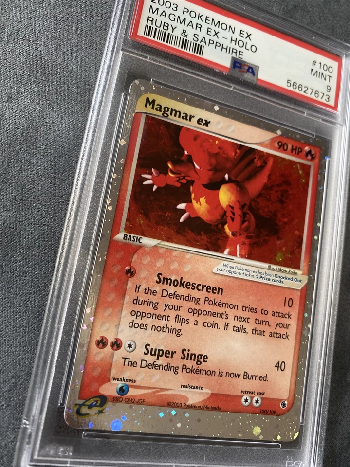 PSA 9 MINT Pokemon Holo Magmar EX from the EX Ruby & Sapphire 100/109 - Image 2 of 3