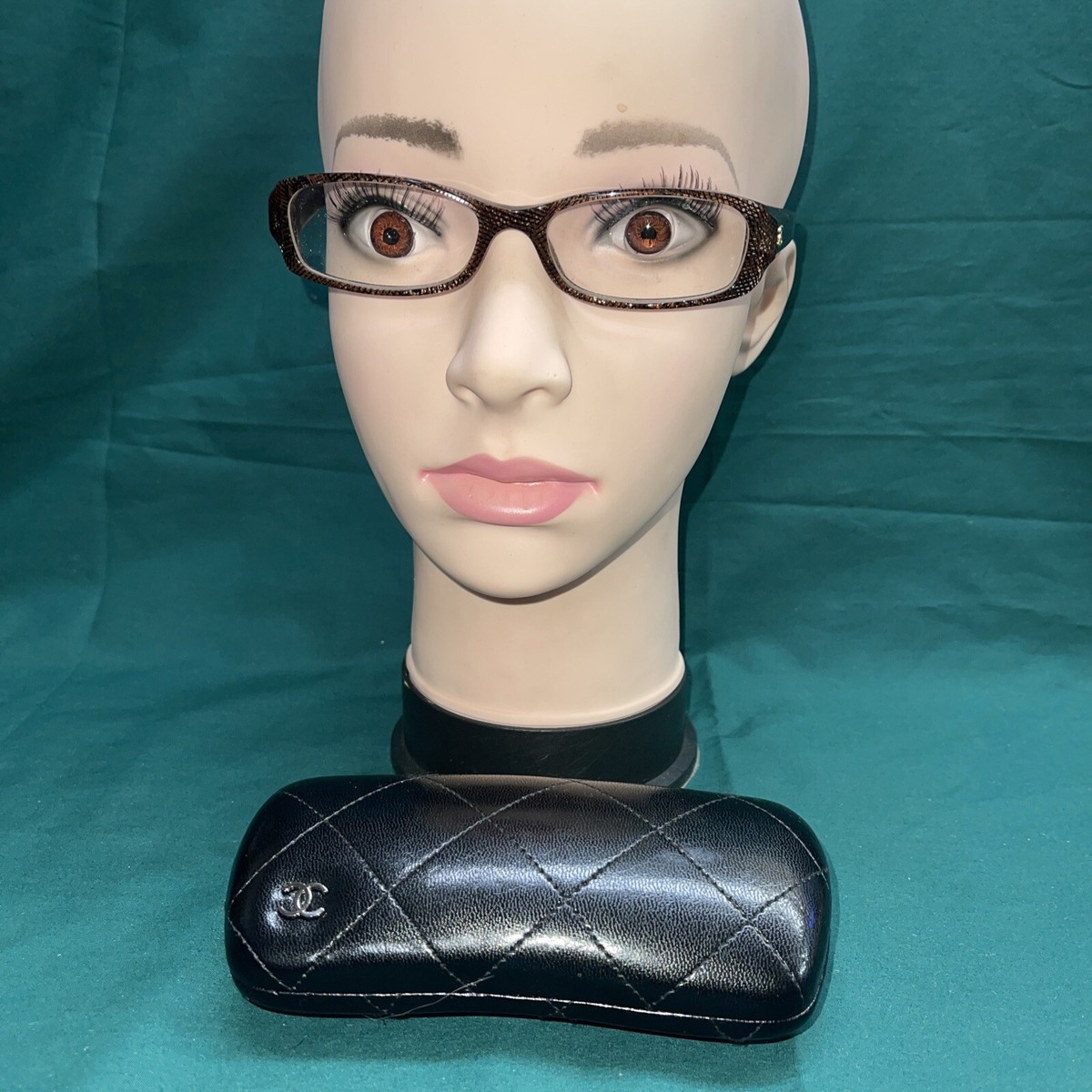 Chanel 3173 c.1123 Eyeglasses Frames Clear Black Rectangular Full 