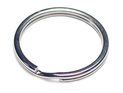 WHOLESALE LOT 100 KEY RINGS 24mm 1'' Split Ring Silver Heavy Duty Split Rings
