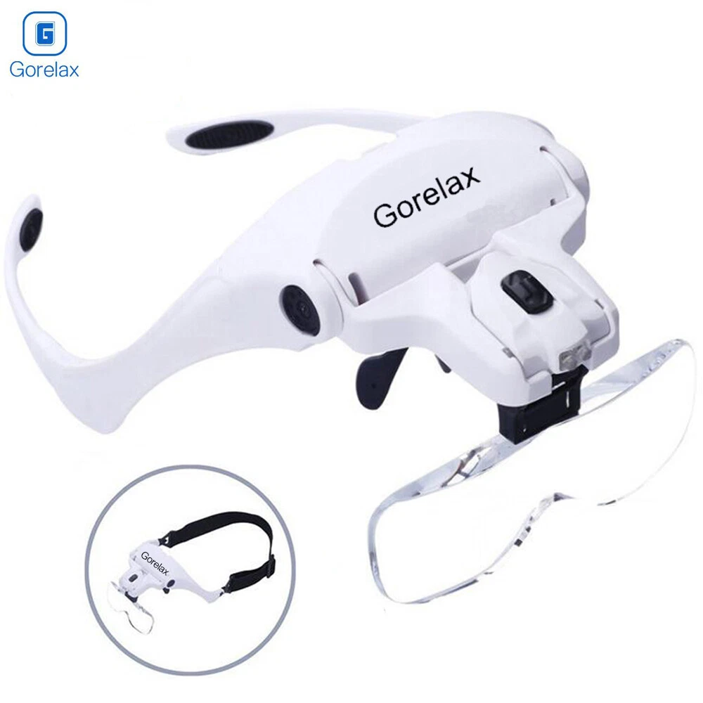 Lentes con lupa y luz led hot sale