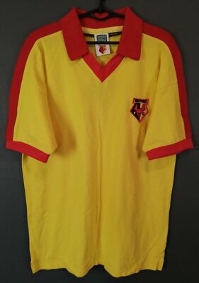 MINT MENS RETRO REPLICA FC WATFORD 1978/1982 SOCCER FOOTBALL SHIRT
