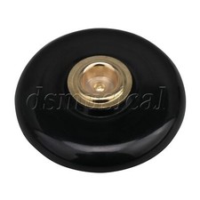 Black Plastic Rock Stop End Pin Stand Holder w/ Golden Insert for Cello Bass