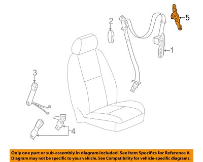 GM OEM 07-14 Avalanche Restraint Systems Front Seat Belts-Adjuster 25901985